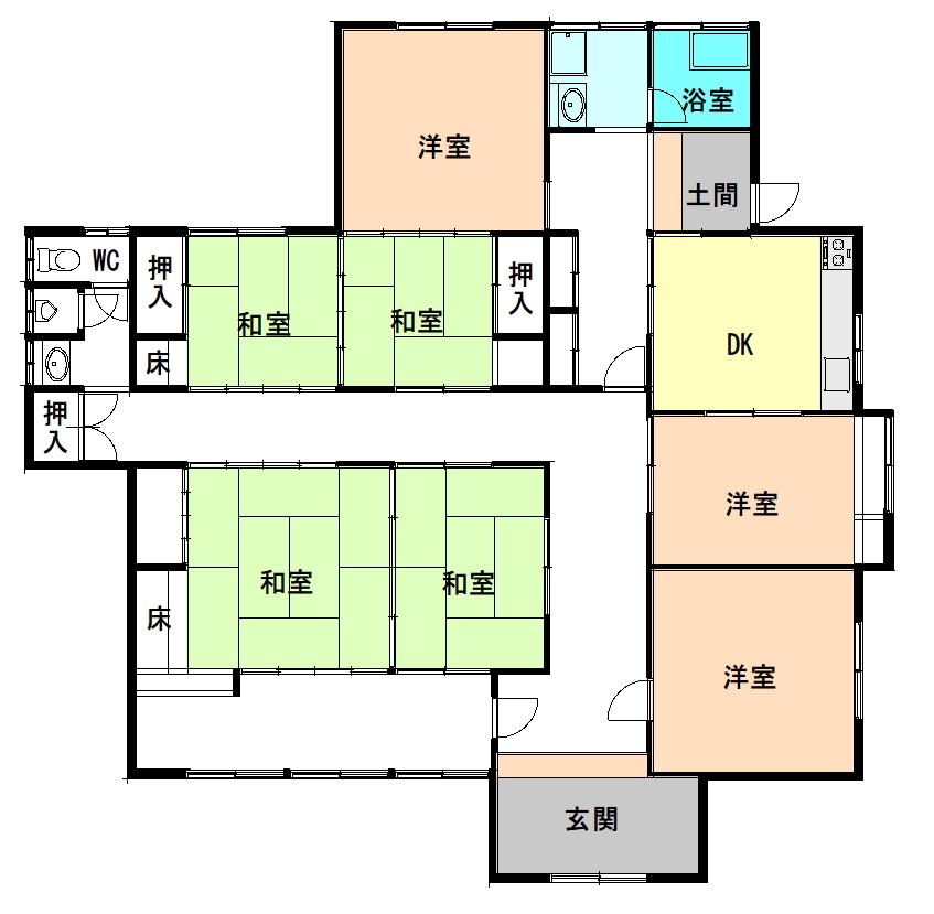 <居宅>丸亀市飯山町東小川の戸建て物件です